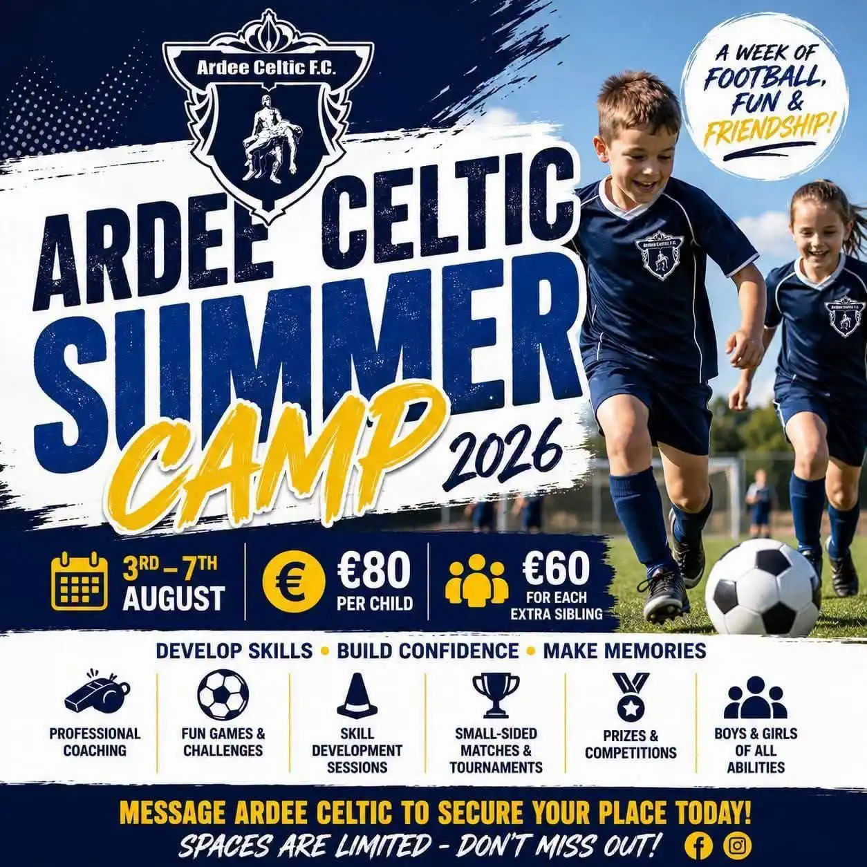 Ardee Celtic Summer Camp 2026 flyer