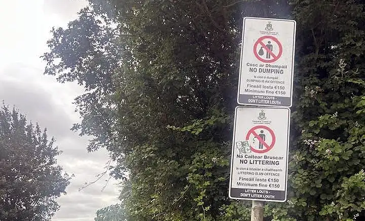 Council 'No Dumping' sign ignored