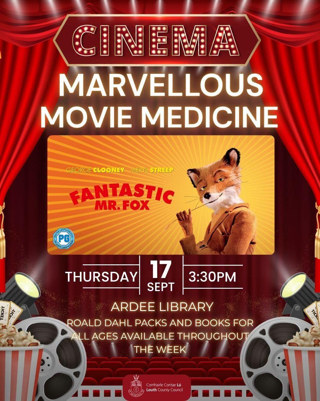 Marvellous Movie Medicine Thursdays Fantastic Mr Fox at Ardee Library