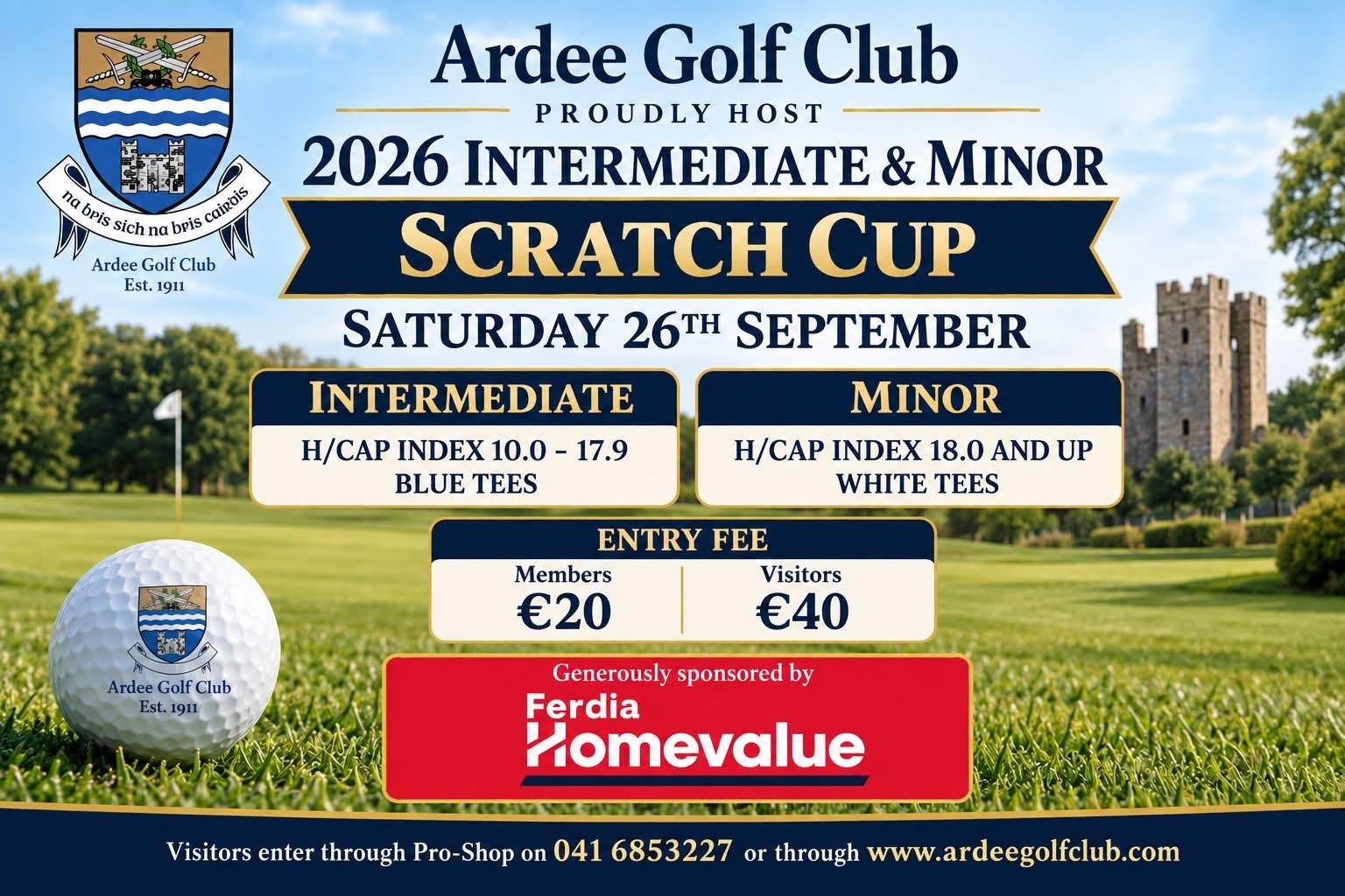 2026 Intermediate and Minor Scratch Cup Ardee Golf Club Poster